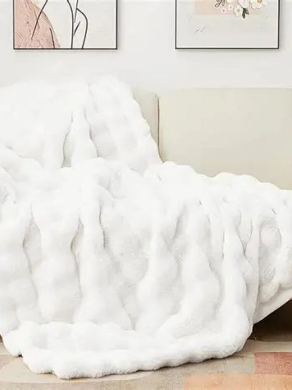 Latepis Faux Fur Blanket – Queen Size 90×90